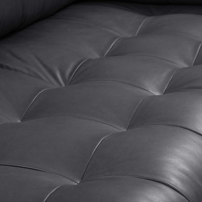 Canapé Poly &amp; Bark Napa 88.5 - Cuir italien véritable