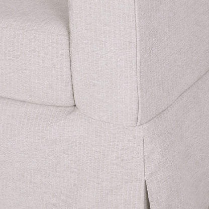 Canapé 3 places en tissu rayé avec accoudoirs encastrés