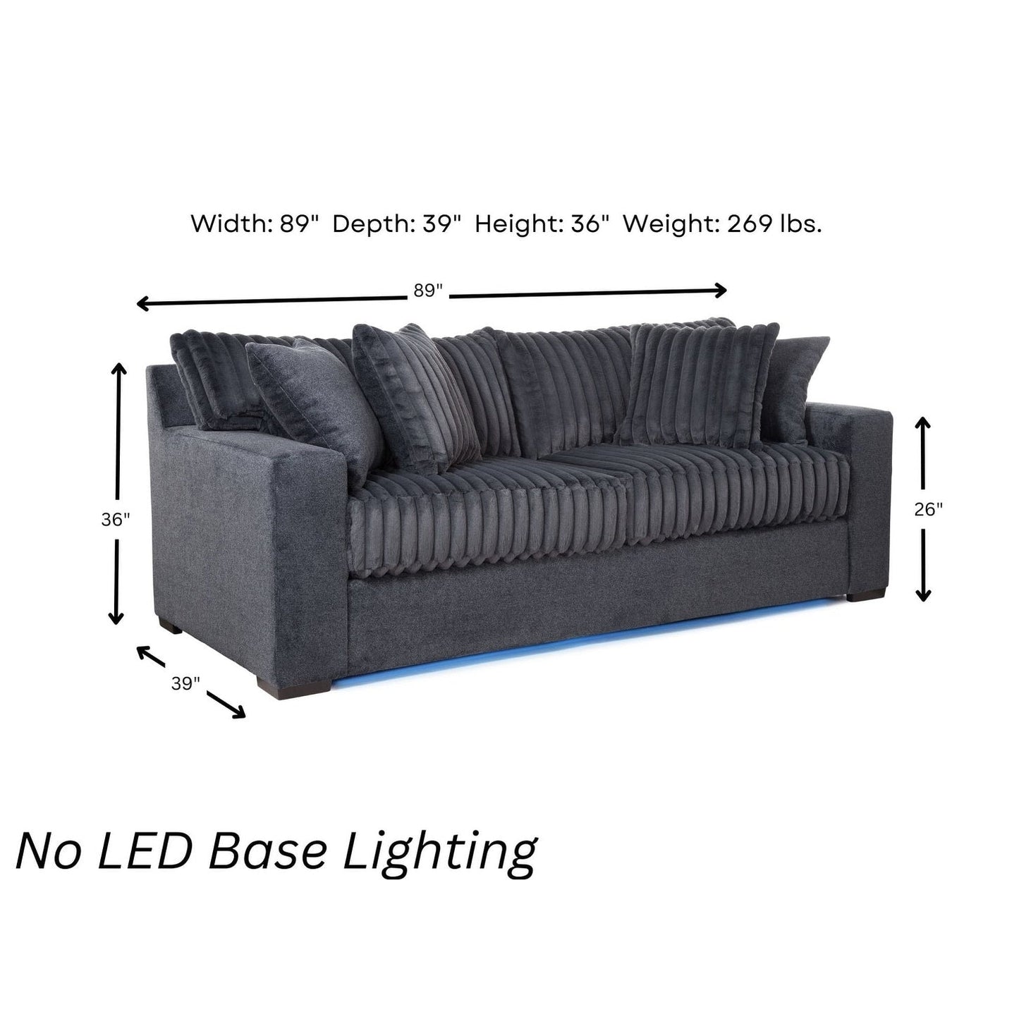 Canapé-lit en velours côtelé Studio de Woodhaven Furniture