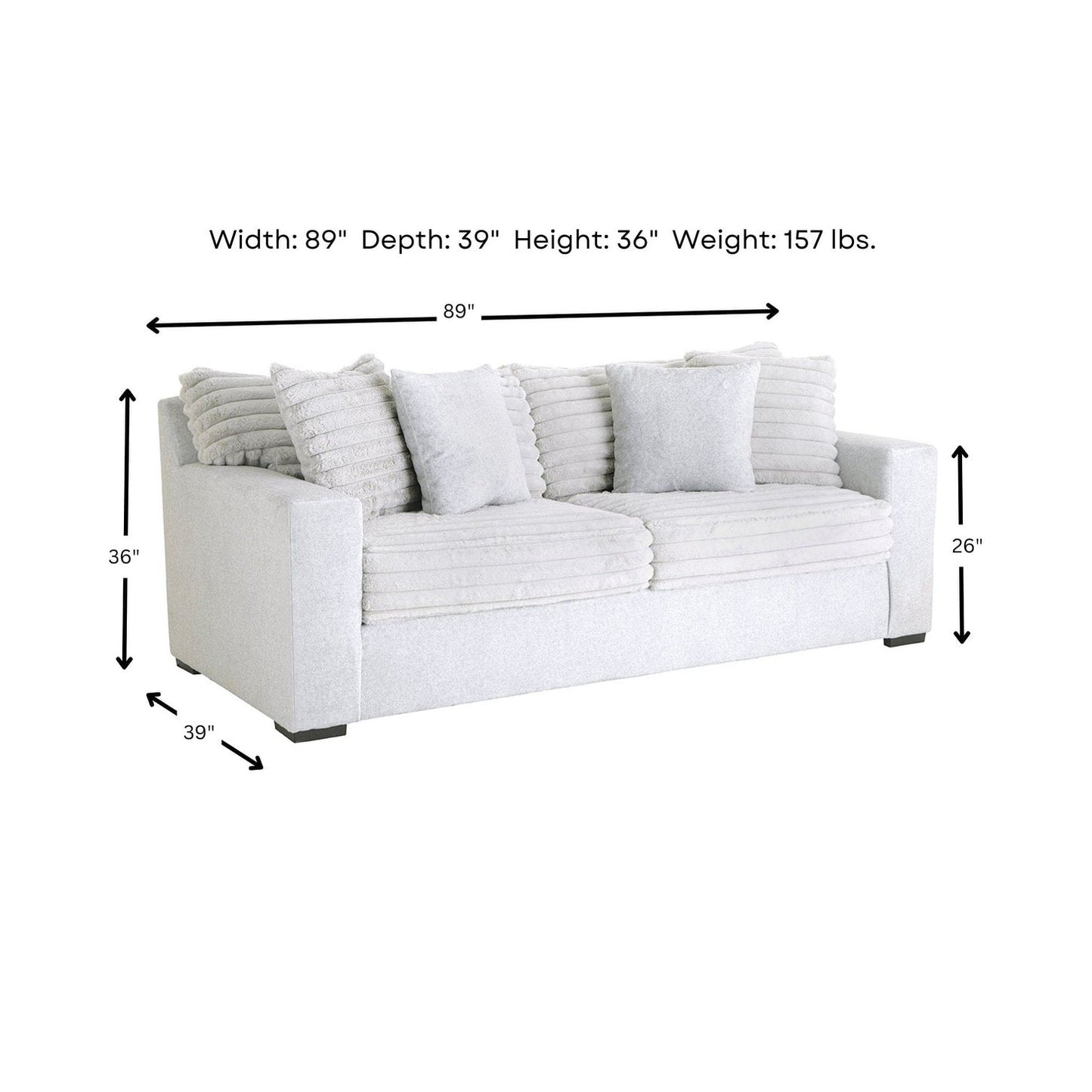 Canapé en velours côtelé Woodhaven Furniture Studio