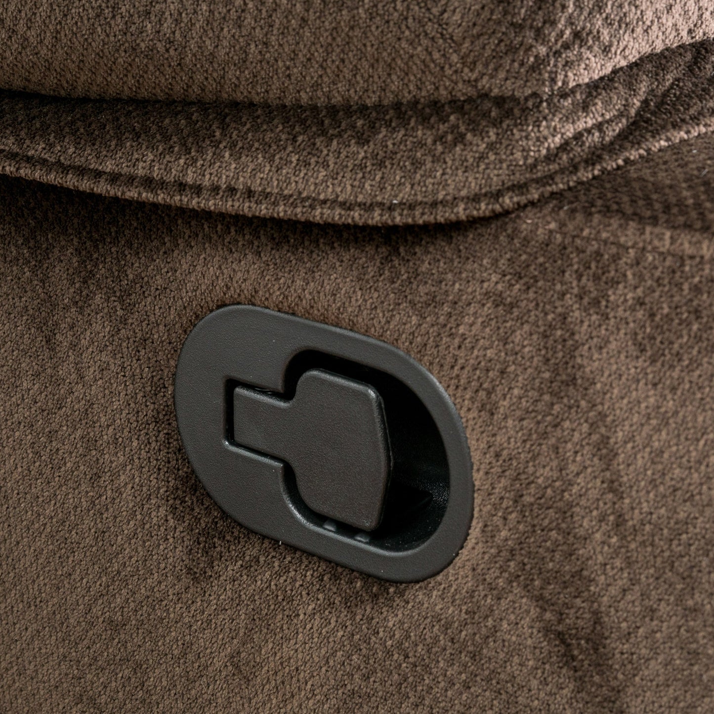 Fauteuil inclinable manuel élégant avec revêtement en tissu doux, rembourrage moelleux et deux porte-gobelets