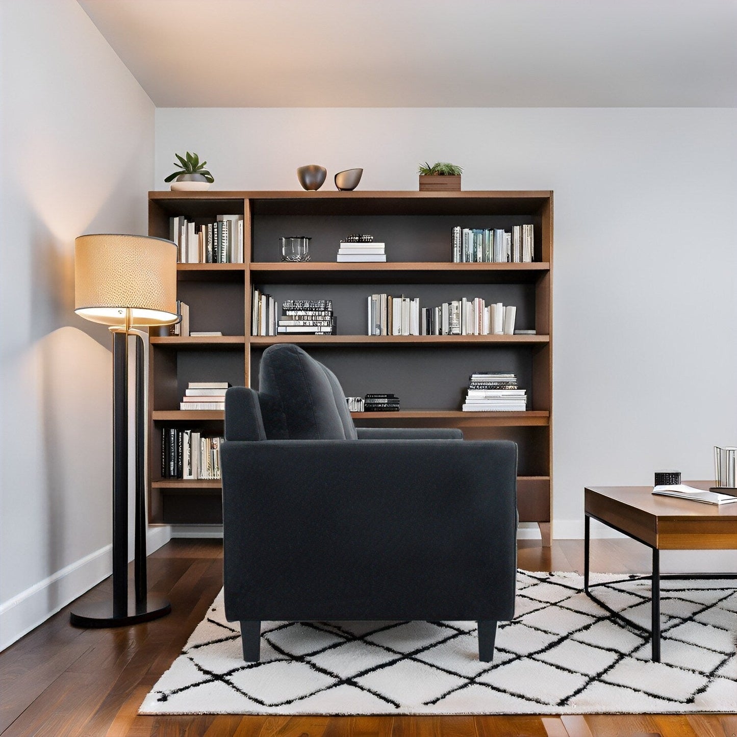 Canapé élégant combiné : canapé Chesterfield avec accoudoirs roulés et accoudoirs évasés capitonnés à boutons, canapé en microfibre pour petits espaces