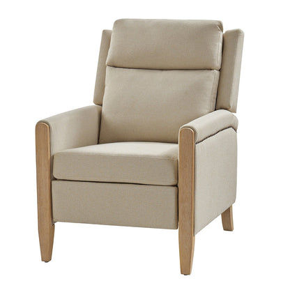 Fauteuil inclinable manuel de transition Suares avec pieds en bois massif par HULALA HOME