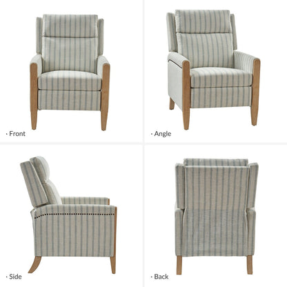 Fauteuil inclinable manuel de transition Suares avec pieds en bois massif par HULALA HOME