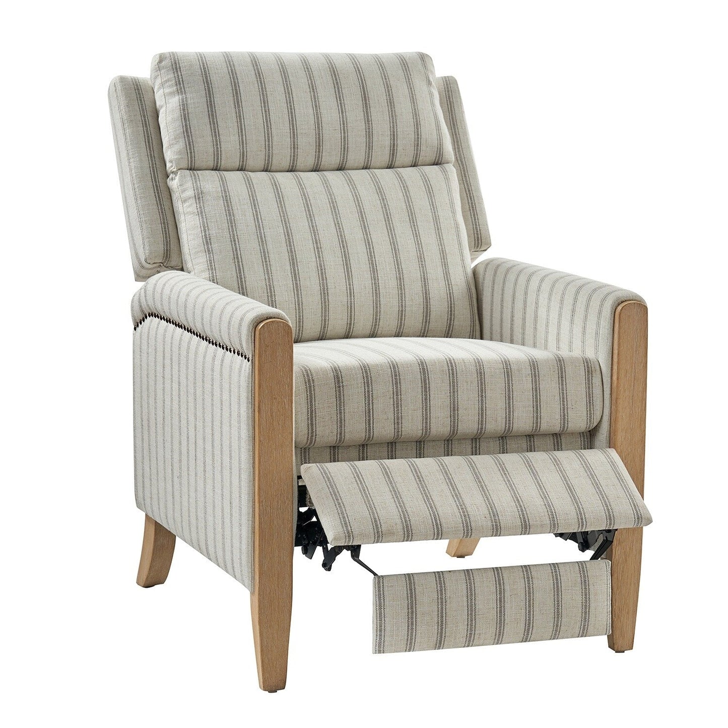Fauteuil inclinable manuel de transition Suares avec pieds en bois massif par HULALA HOME