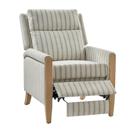 Fauteuil inclinable manuel de transition Suares avec pieds en bois massif par HULALA HOME