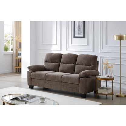 Canapé droit Summerton 78 po en polyester avec accoudoirs coussinés