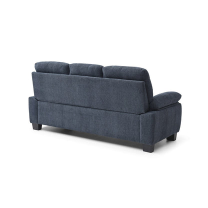 Canapé droit Summerton 78 po en polyester avec accoudoirs coussinés