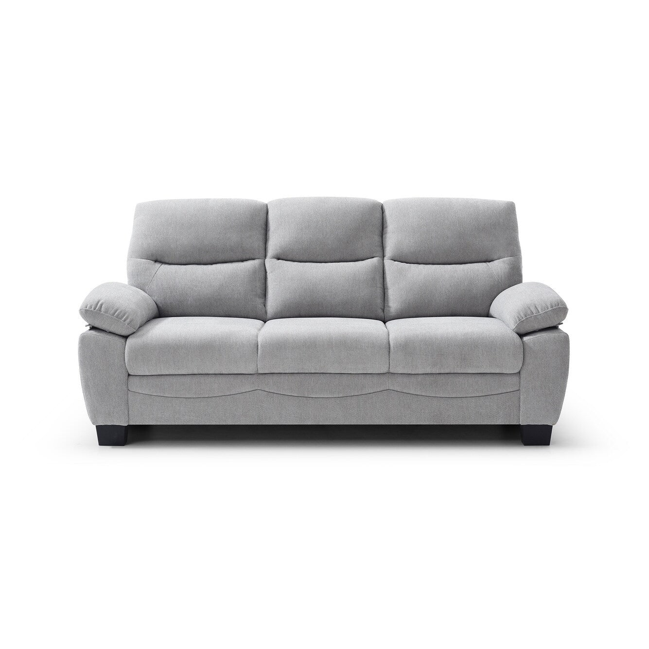 Canapé droit Summerton 78 po en polyester avec accoudoirs coussinés