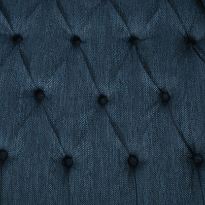 Fauteuil inclinable en tissu et bois d'hévéa Sunapee avec garniture cloutée par Christopher Knight Home