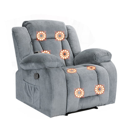 Fauteuil inclinable chauffant et massant de taille standard super confortable