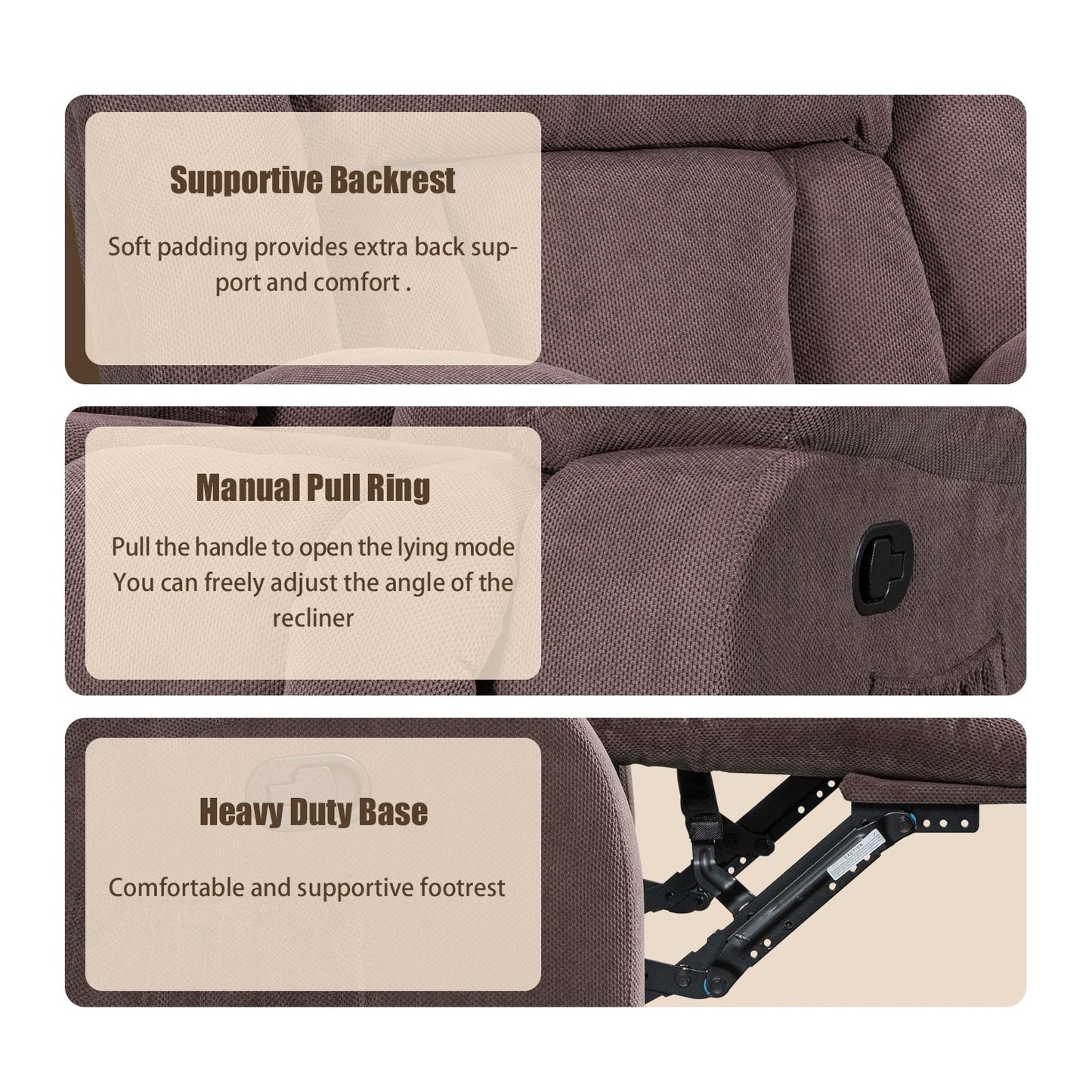 Fauteuil inclinable chauffant et massant de taille standard super confortable