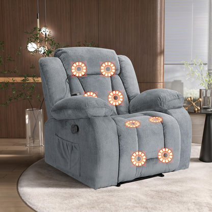 Fauteuil inclinable chauffant et massant de taille standard super confortable