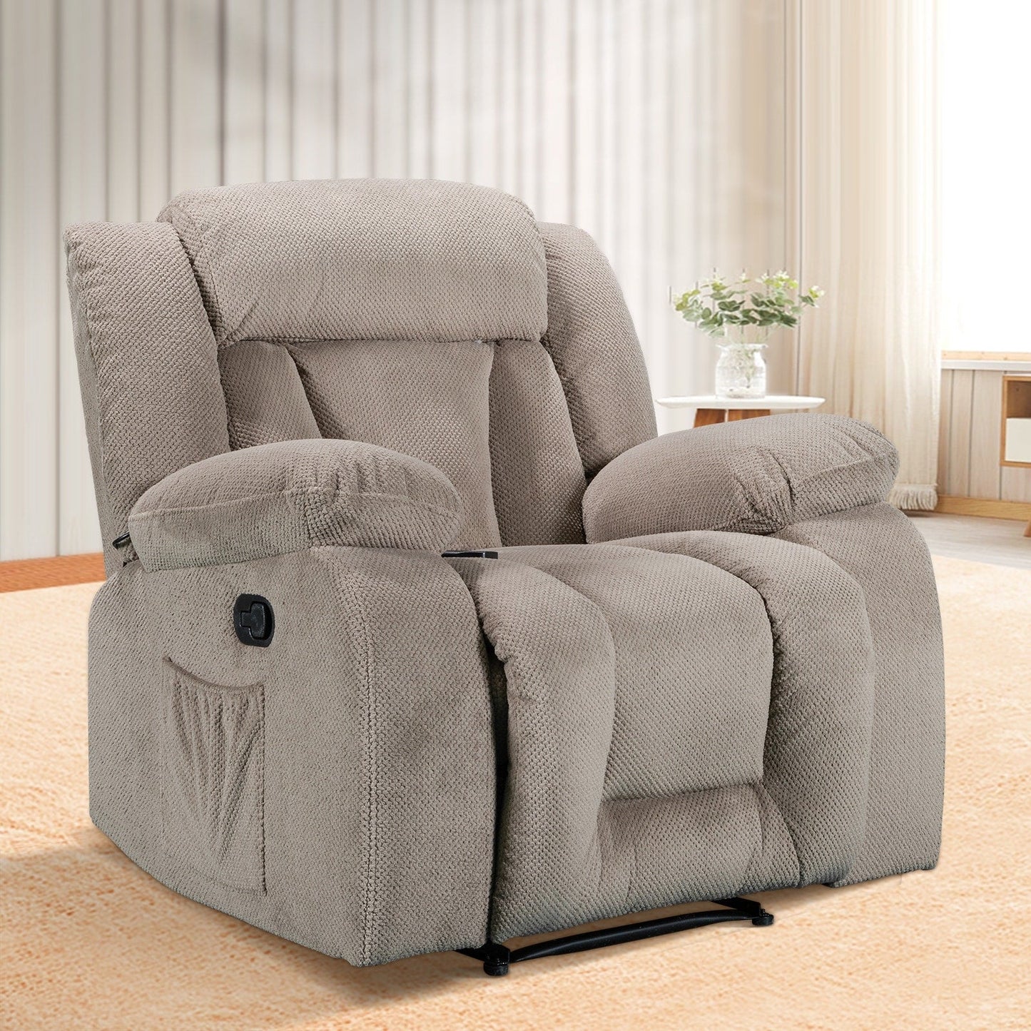 Fauteuil inclinable chauffant et massant de taille standard super confortable