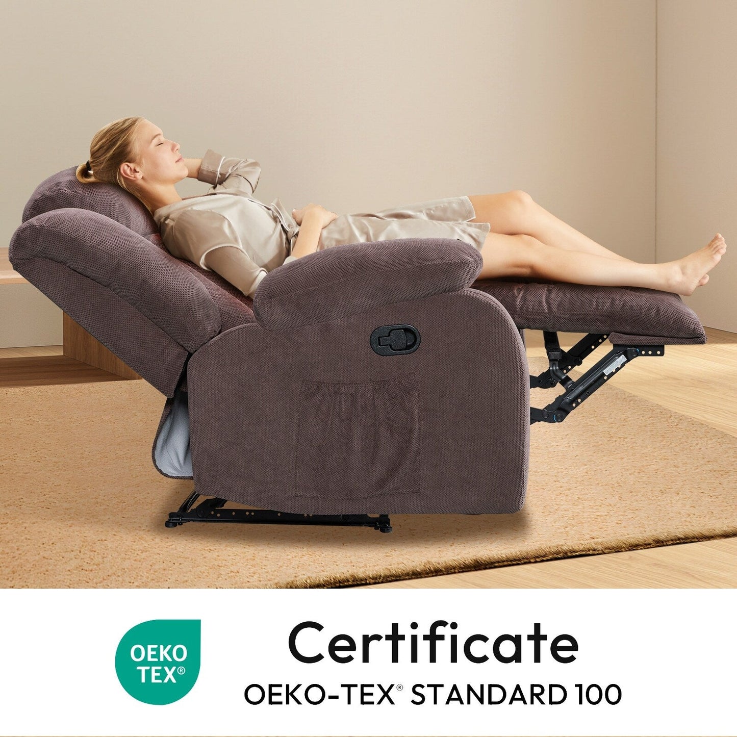 Fauteuil inclinable chauffant et massant de taille standard super confortable