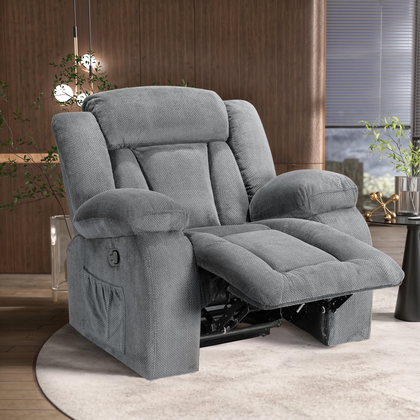Fauteuil inclinable chauffant et massant de taille standard super confortable