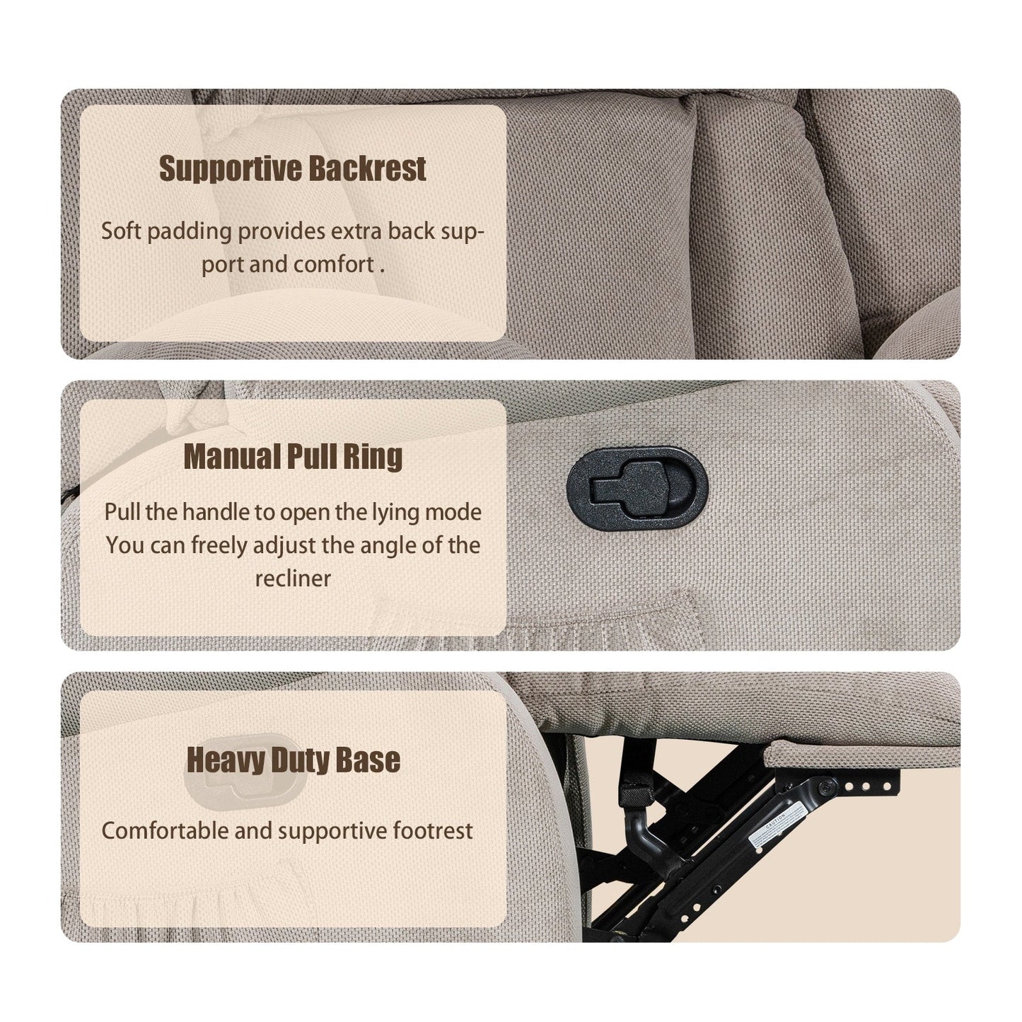 Fauteuil inclinable chauffant et massant de taille standard super confortable