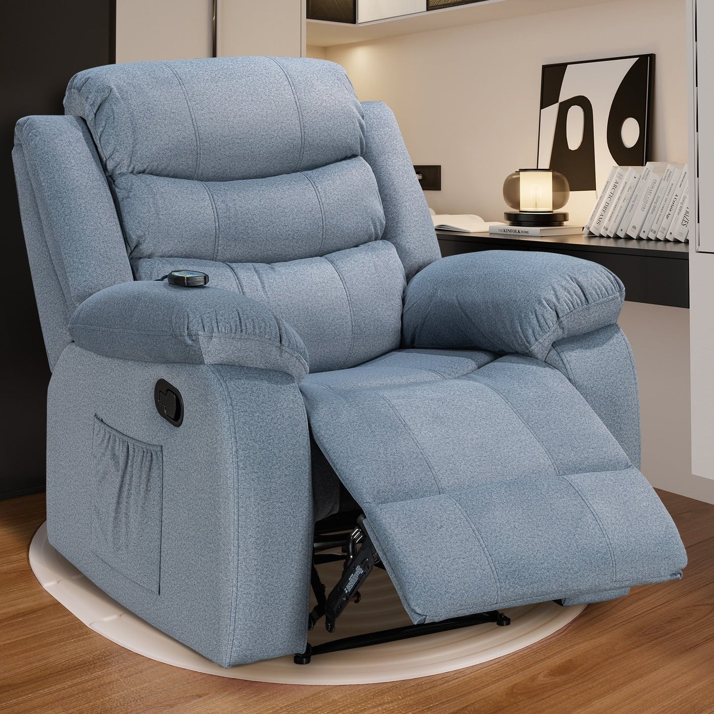 Fauteuil inclinable chauffant et massant manuel super doux