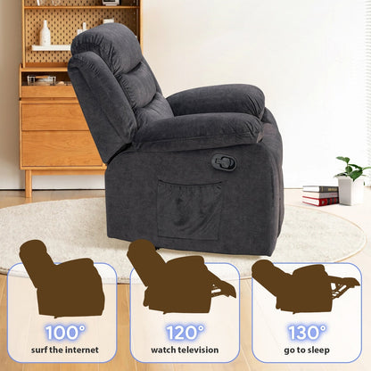Fauteuil inclinable chauffant et massant manuel super doux