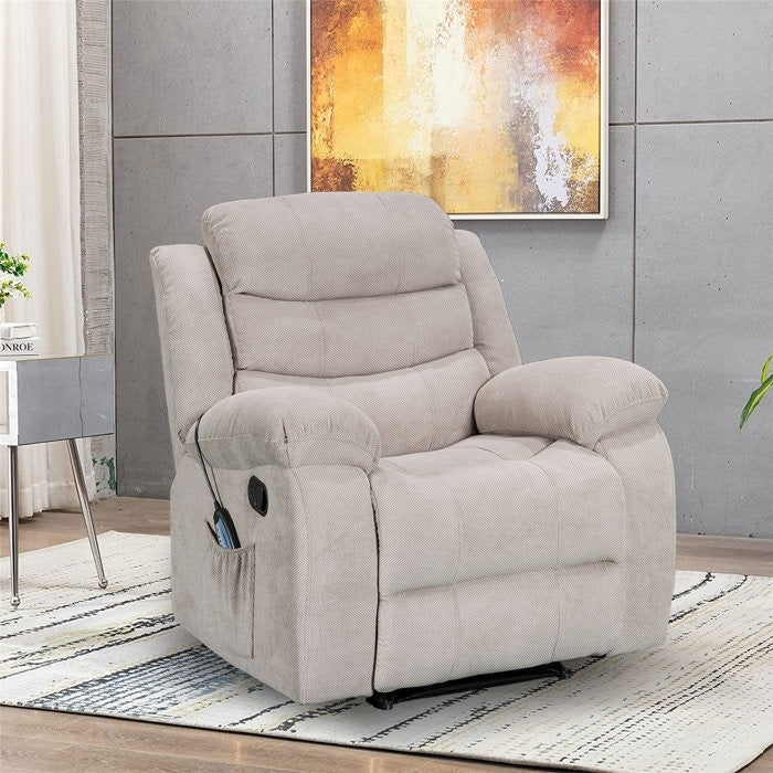 Fauteuil inclinable chauffant et massant manuel super doux