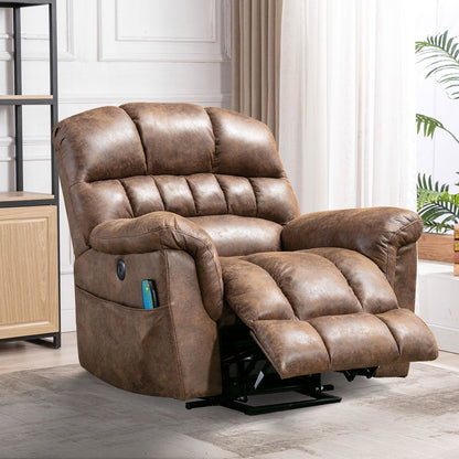 Fauteuil inclinable électrique surdimensionné de 42 po de large avec massage et chauffage