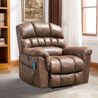 Fauteuil inclinable électrique surdimensionné de 42 po de large avec massage et chauffage