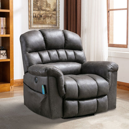 Fauteuil inclinable électrique surdimensionné de 42 po de large avec massage et chauffage