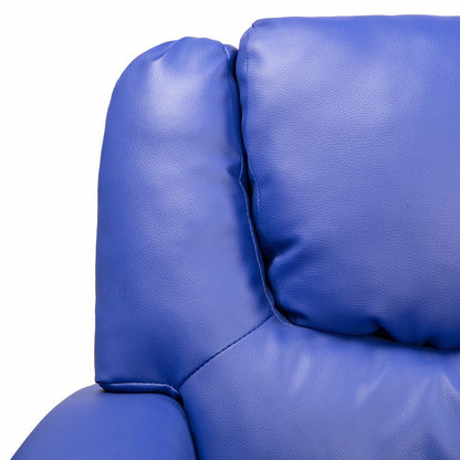 Fauteuil inclinable en PVC pour enfants avec fonction d'inclinaison par poussée, porte-gobelet et repose-pieds confortable