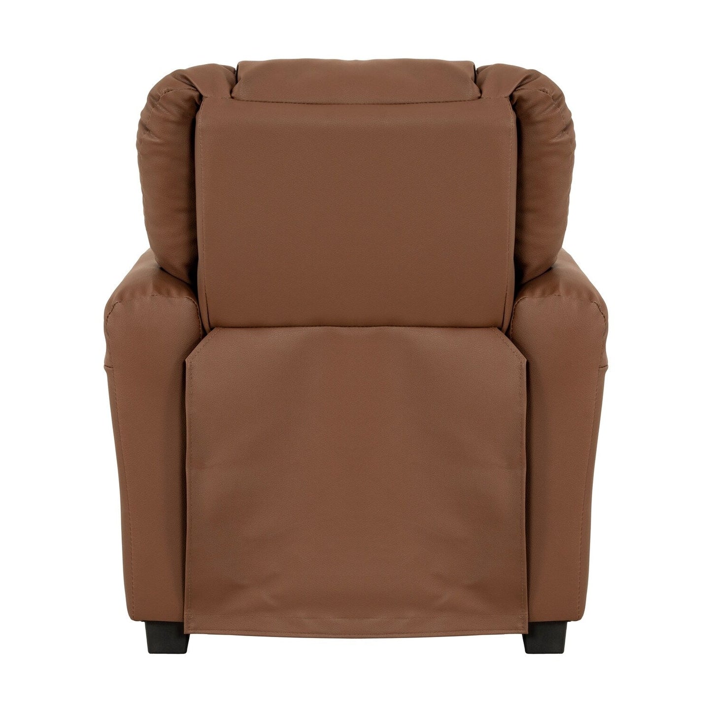 Fauteuil inclinable en PVC pour enfants avec fonction d'inclinaison par poussée, porte-gobelet et repose-pieds confortable