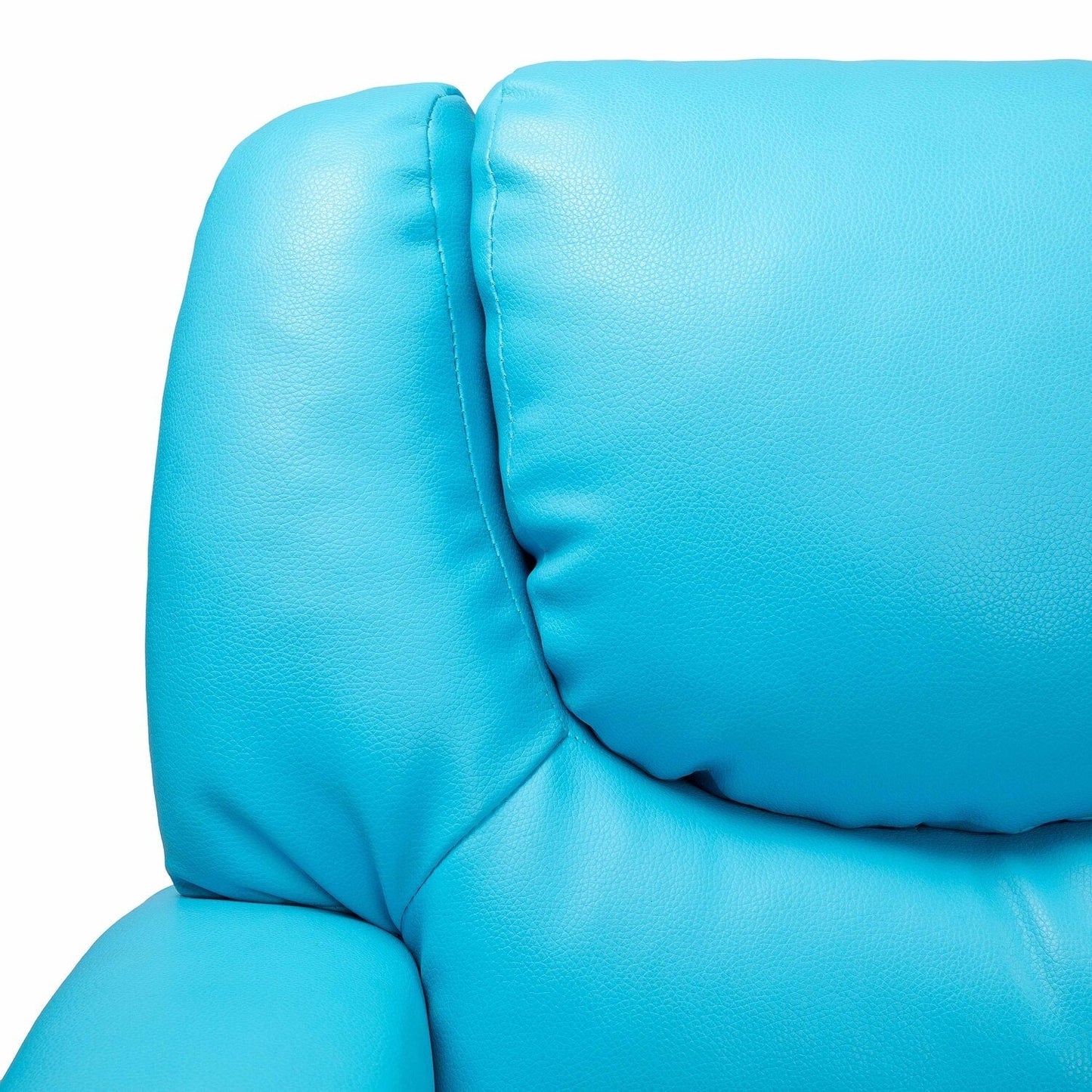 Fauteuil inclinable en PVC pour enfants avec fonction d'inclinaison par poussée, porte-gobelet et repose-pieds confortable