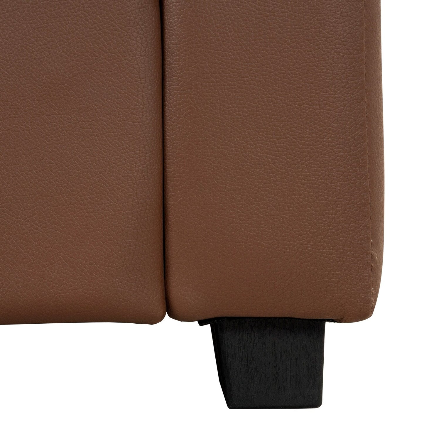 Fauteuil inclinable en PVC pour enfants avec fonction d'inclinaison par poussée, porte-gobelet et repose-pieds confortable