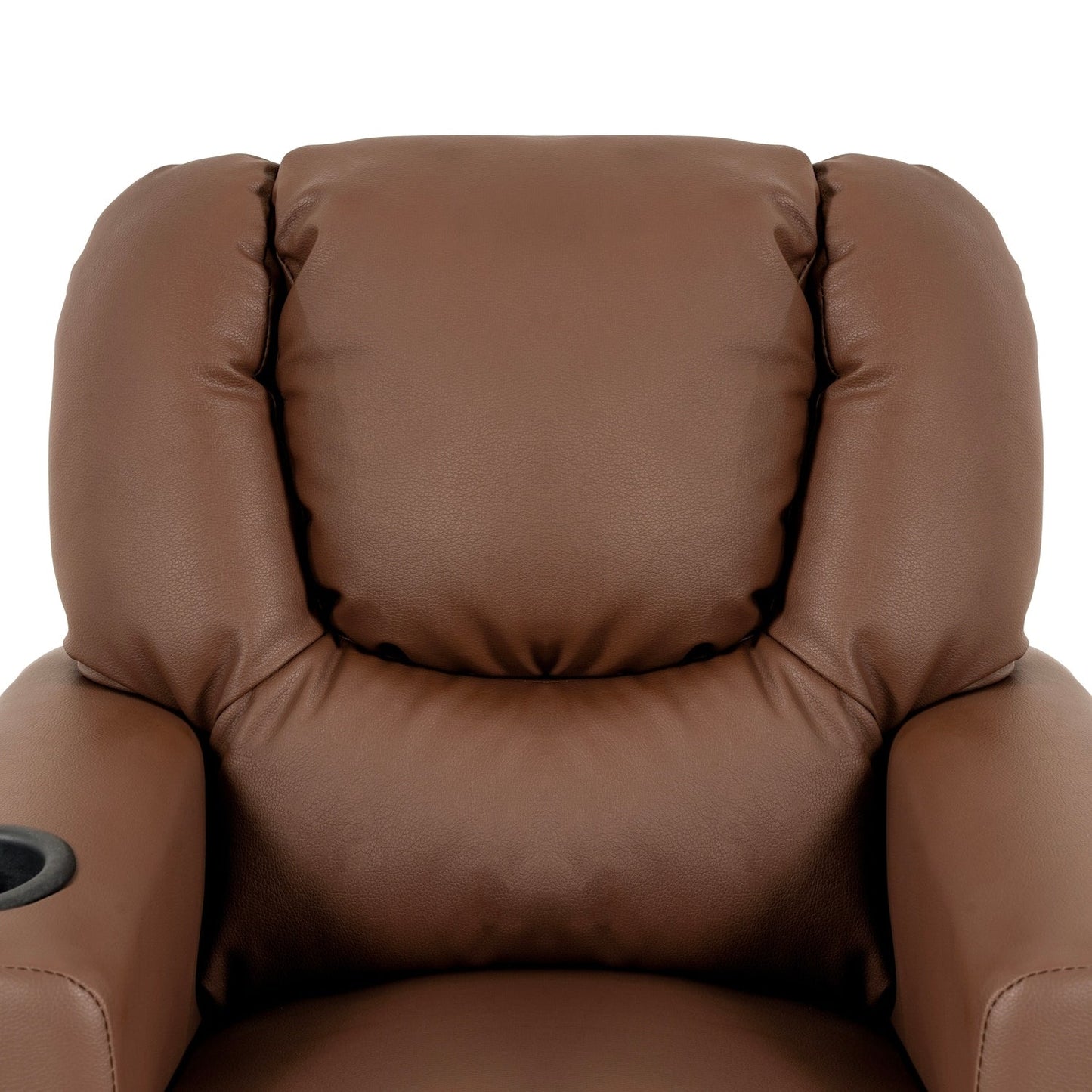 Fauteuil inclinable en PVC pour enfants avec fonction d'inclinaison par poussée, porte-gobelet et repose-pieds confortable