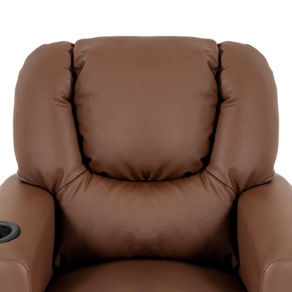 Fauteuil inclinable en PVC pour enfants avec fonction d'inclinaison par poussée, porte-gobelet et repose-pieds confortable