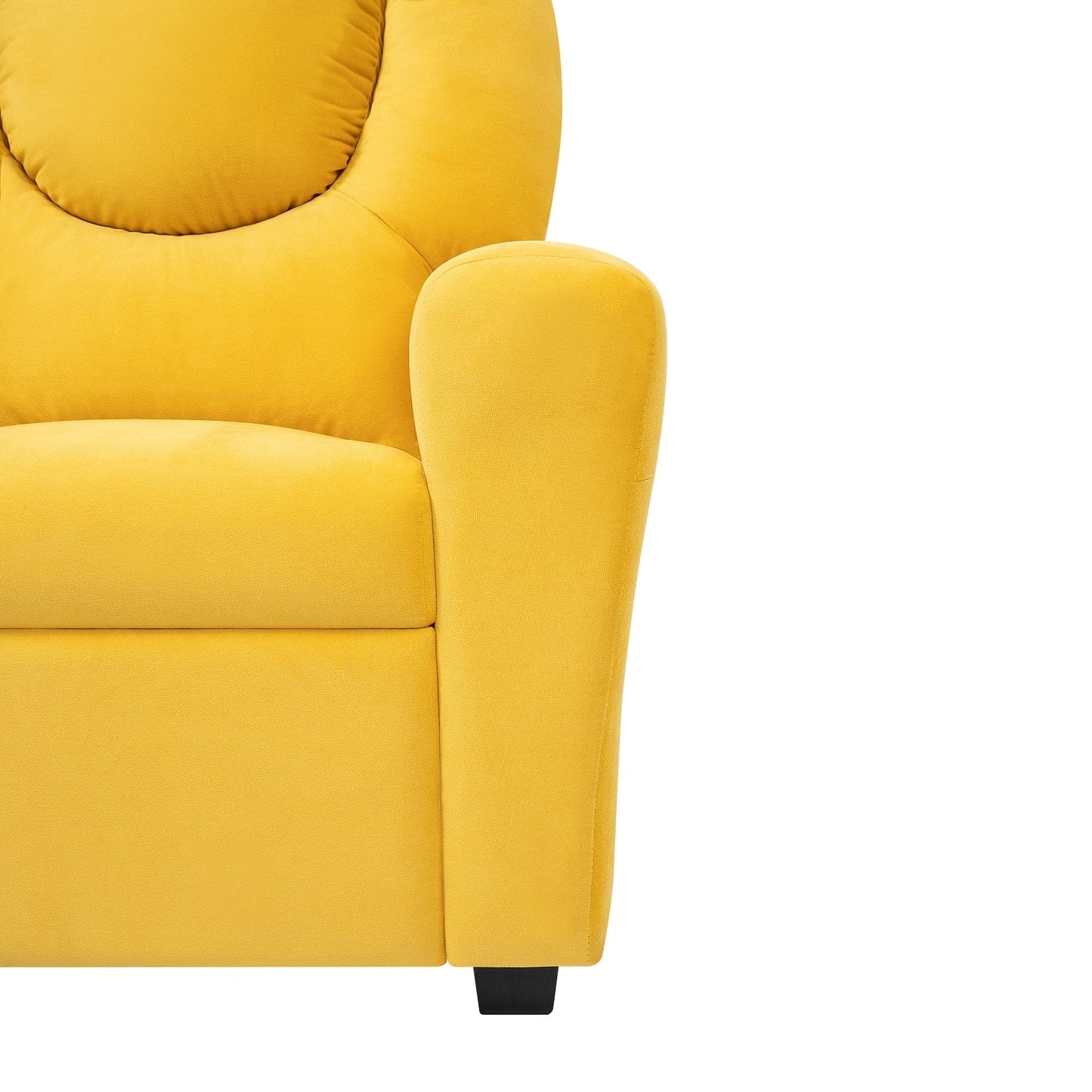 Fauteuil inclinable en PVC pour enfants avec fonction d'inclinaison par poussée, porte-gobelet et repose-pieds confortable