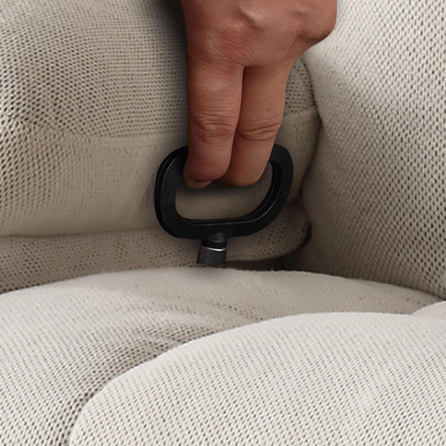 Fauteuil massant chauffant et pivotant, avec port USB et 2 porte-gobelets dans les poches latérales