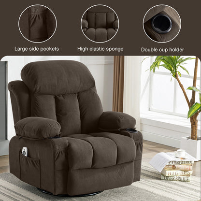 Canapé chauffant et massant avec fauteuil inclinable pivotant