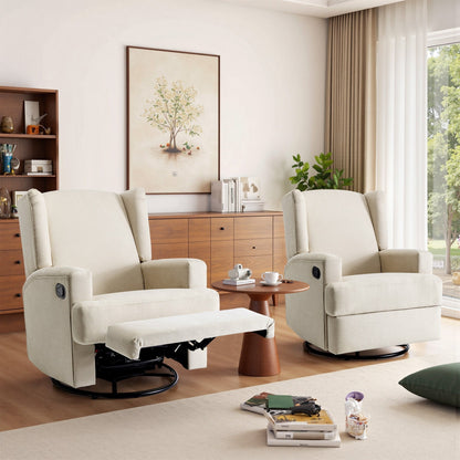 Ensemble de 2 fauteuils inclinables pivotants et à bascule pour chambre d'enfant