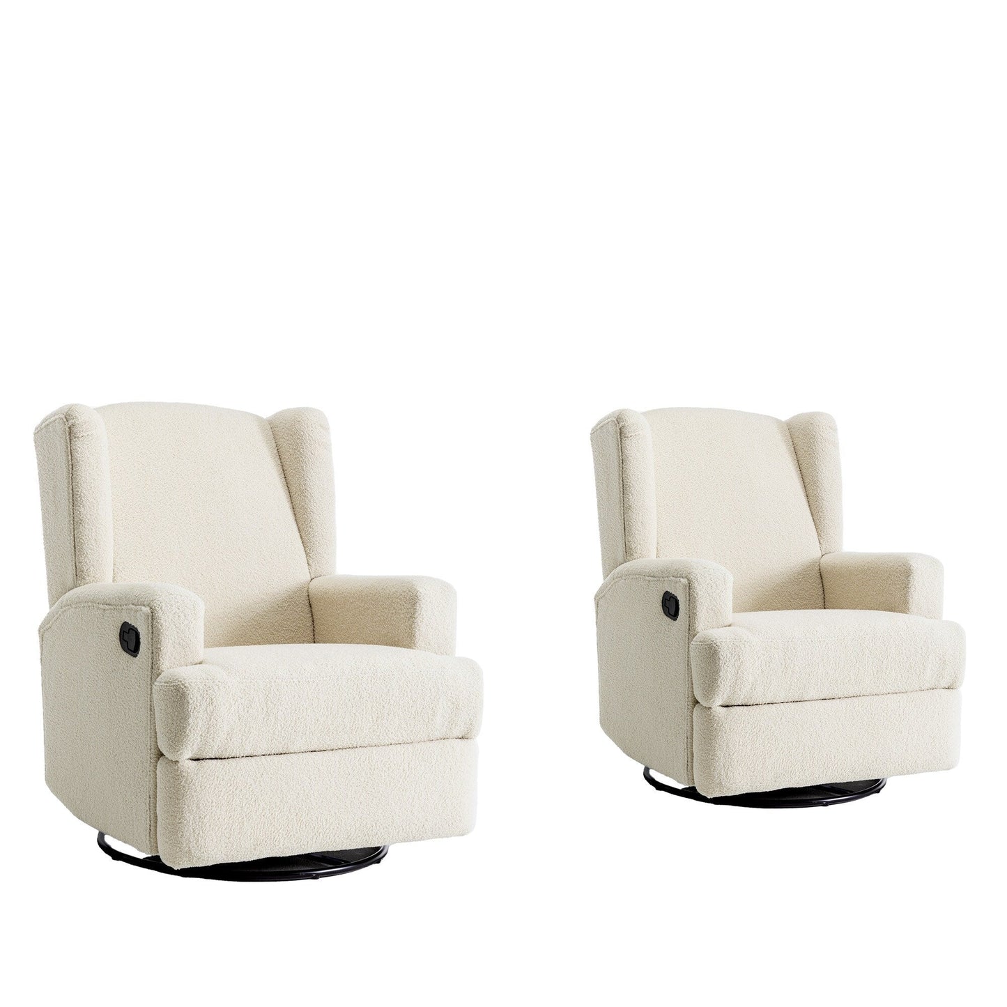 Ensemble de 2 fauteuils inclinables pivotants et à bascule pour chambre d'enfant