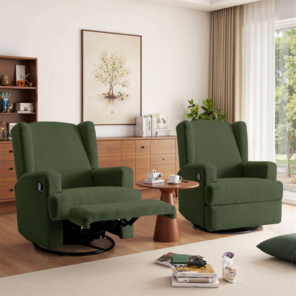 Ensemble de 2 fauteuils inclinables pivotants et à bascule pour chambre d'enfant