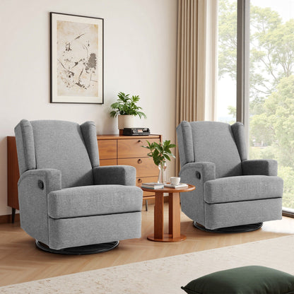 Ensemble de 2 fauteuils inclinables pivotants et à bascule pour chambre d'enfant