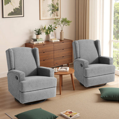 Ensemble de 2 fauteuils inclinables pivotants et à bascule pour chambre d'enfant
