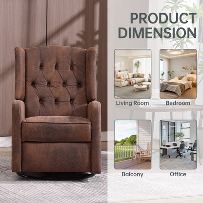 Fauteuil inclinable pivotant à bascule avec rotation à 360° et inclinaison réglable