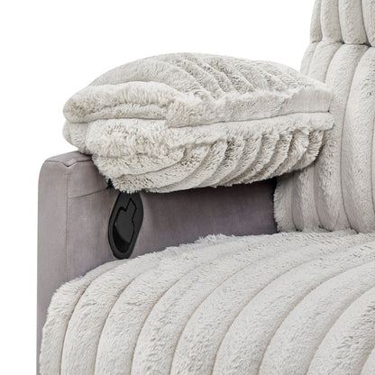 Fauteuil inclinable pivotant avec rotation à 360°, inclinaison manuelle et accoudoirs moelleux