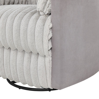 Fauteuil inclinable pivotant avec rotation à 360°, inclinaison manuelle et accoudoirs moelleux