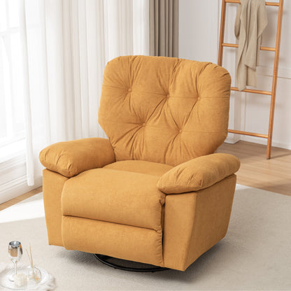 Fauteuil inclinable pivotant avec rembourrage en polaire synthétique douce, confort généreux, fonction planeur, poche latérale, dossier réglable