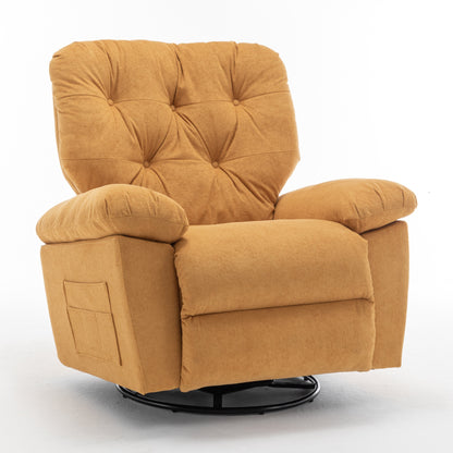 Fauteuil inclinable pivotant avec rembourrage en polaire synthétique douce, confort généreux, fonction planeur, poche latérale, dossier réglable