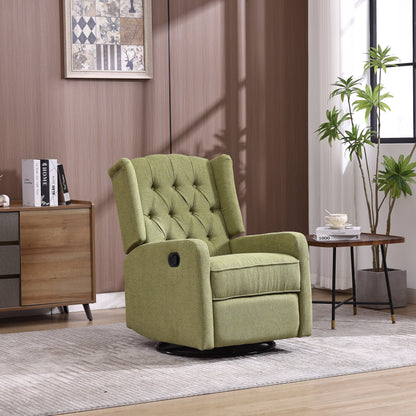 Fauteuil inclinable pivotant avec repose-pieds, mouvement coulissant et design ergonomique