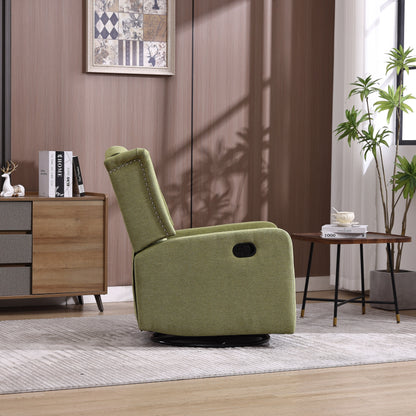 Fauteuil inclinable pivotant avec repose-pieds, mouvement coulissant et design ergonomique