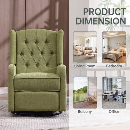 Fauteuil inclinable pivotant avec repose-pieds, mouvement coulissant et design ergonomique