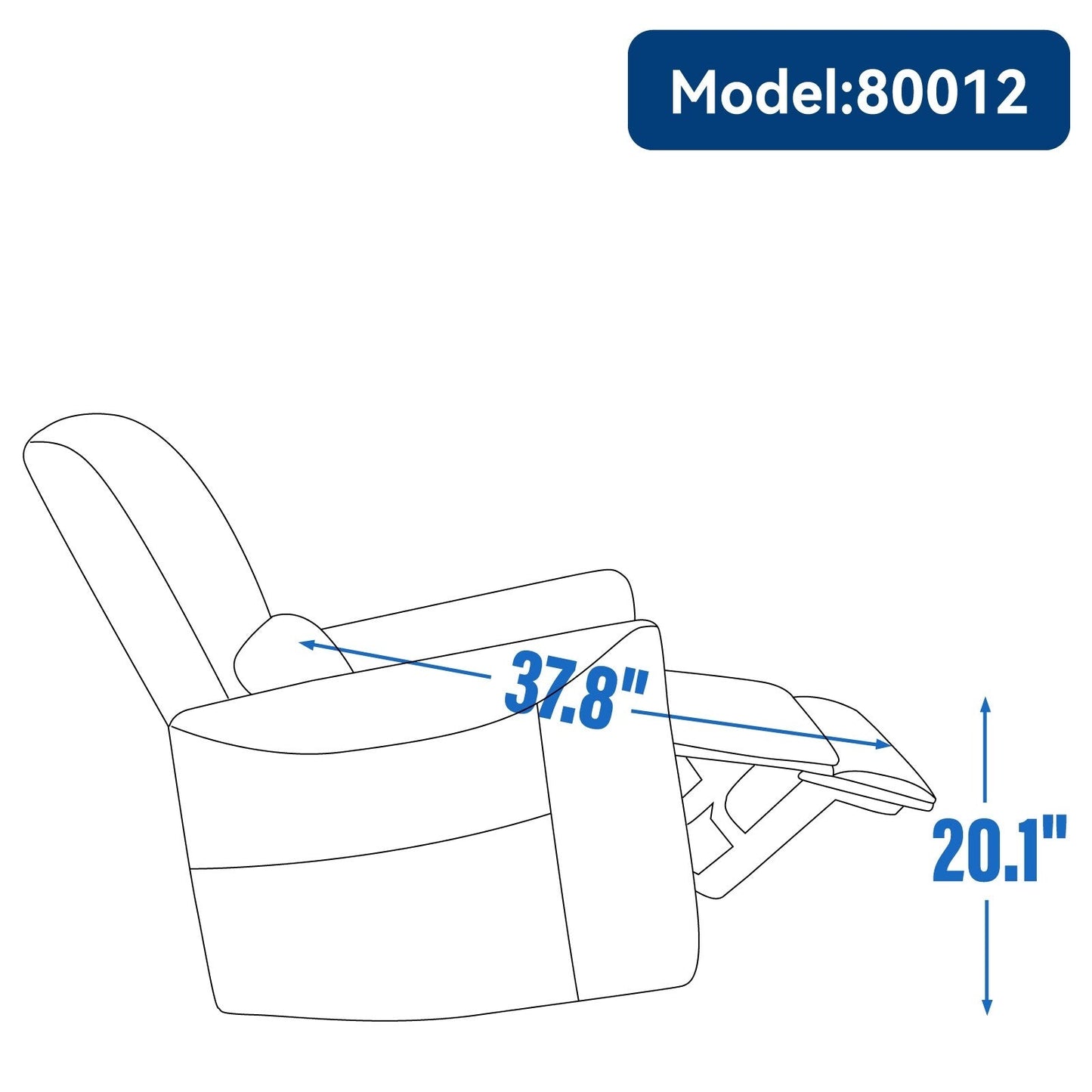 Fauteuil inclinable pivotant à bascule avec rotation à 270°, inclinaison infinie et USB/Type-C
